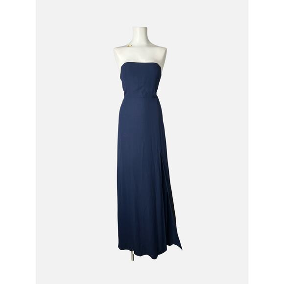Reformation Ingrid Maxi Dress Navy 2 - thearabicvoice.com